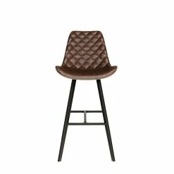 Tabouret De Bar Bas Alicante PU Brun Foncé -Ledepot-bailleul Soldes Magasin tabouret de bar bas alicante pu brun fonce 5