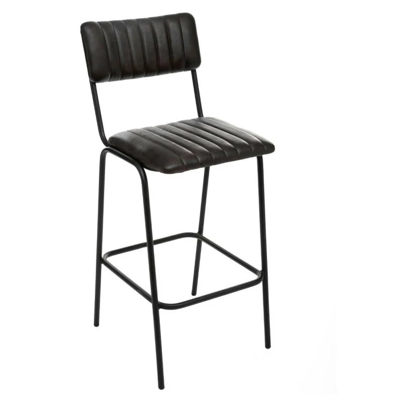 Tabouret De Bar En Cuir Noir Dario Atmosphera 3 Tabouret De Bar En Cuir Noir Dario Atmosphera