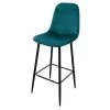 Tabouret De Bar En Velours Bleu Canard Pieds Métal Inoui 1 Tabouret De Bar En Velours Bleu Canard Pieds Métal Inoui -Ledepot-bailleul Soldes Magasin tabouret de bar en velours bleu canard pieds metal inoui