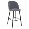Tabouret De Bar Gris Céleste Pieds Noirs Atmosphera -Ledepot-bailleul Soldes Magasin tabouret de bar gris celeste pieds noirs atmosphera