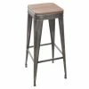 Tabouret De Bar Gris Joris GM Atmosphera