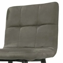 Tabouret De Bar Gris Pieds Métal Noir -Ledepot-bailleul Soldes Magasin tabouret de bar gris pieds metal noir 1 2