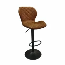 Tabouret De Bar Malaga PU Cognac