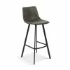 Tabouret De Bar Ozan PU Gris -Ledepot-bailleul Soldes Magasin tabouret de bar ozan pu gris