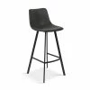Tabouret De Bar Ozan PU Noir -Ledepot-bailleul Soldes Magasin tabouret de bar ozan pu noir