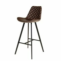 Tabouret De Bar Palmas PU Brun Foncé