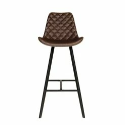 Tabouret De Bar Palmas PU Brun Foncé -Ledepot-bailleul Soldes Magasin tabouret de bar palmas pu brun fonce 1 2