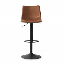 Tabouret De Bar Réglable Trevi PU Cognac -Ledepot-bailleul Soldes Magasin tabouret de bar reglable trevi pu cognac 3