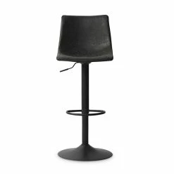 Tabouret De Bar Réglable Trevi PU Noir -Ledepot-bailleul Soldes Magasin tabouret de bar reglable trevi pu noir 3