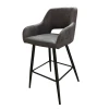 Tabouret De Bar UDC8289 Gris Anthracite Pieds Métal -Ledepot-bailleul Soldes Magasin tabouret de bar udc8289 gris anthracite pieds metal