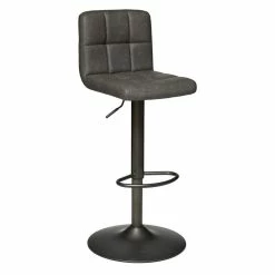 Tabouret De Bar Vintage Delek Ajustable Gris Atmosphera