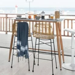 Tabouret Haut Kubu Rotin Métal Atmosphera -Ledepot-bailleul Soldes Magasin tabouret haut kubu rotin atmosphera 4