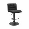 Tabouret Pivotant Hauteur Réglable Yeimy PU Noir -Ledepot-bailleul Soldes Magasin tabouret pivotant hauteur reglable yeimy pu noir