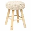 Tabouret Suzette Beige Atmosphera -Ledepot-bailleul Soldes Magasin tabouret suzette beige atmosphera