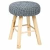 Tabouret Suzette Gris Atmosphera -Ledepot-bailleul Soldes Magasin tabouret suzette gris atmosphera