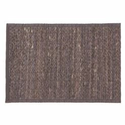 Tapis En Bambou 120 X 170cm Gris Foncé