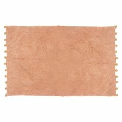 Tapis Enfant 100x150 Rose à Pompons Atmosphera