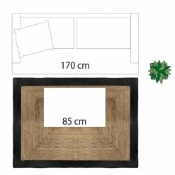 Tapis Jute Naturel Bord Noir 120x170 Atmosphera -Ledepot-bailleul Soldes Magasin tapis jute naturel bord noir 120x170 atmosphera 4