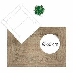 Tapis Jute Naturel Rectangulaire 120x170 Atmosphera -Ledepot-bailleul Soldes Magasin tapis jute naturel rectangulaire 120x170 atmosphera 3
