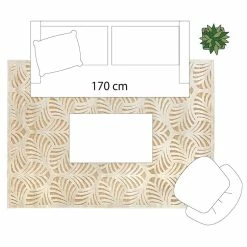 Tapis Rectangulaire Relief Feuille 160x230 Atmosphera -Ledepot-bailleul Soldes Magasin tapis rectangulaire relief feuille 160x230 atmosphera 1 2