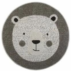 Tapis Rond D80 Ours Gris Atmosphera