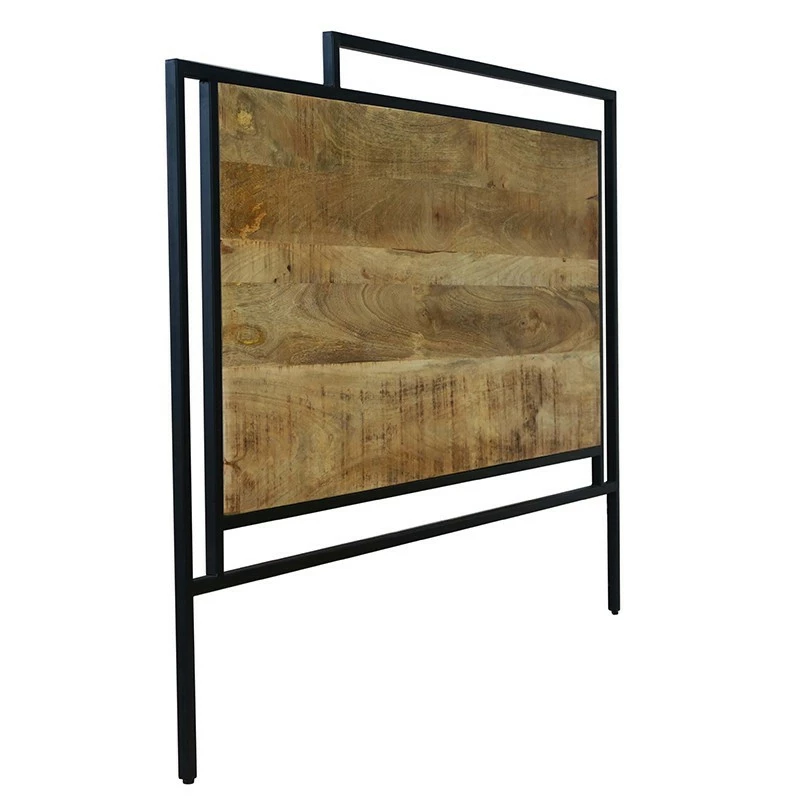 Tête De Lit Pleine 160 Cm Métal Et Bois De Manguier 4 Tête De Lit Pleine 160 Cm Métal Et Bois De Manguier – Image 2