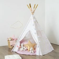 Tipi Décoratif 160 Cm Pour Enfant Blanc Atmosphera -Ledepot-bailleul Soldes Magasin tipi 5 pieds decoratif pour enfant blanc atmosphera 1 5