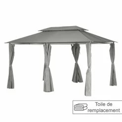 Toile De Toit Ardoise Pour Tonnelle Thira Hespéride