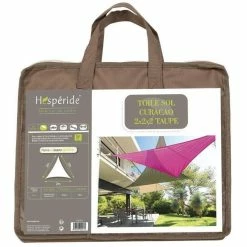 Toile Solaire 2x2x2m Curacao Taupe Hespéride -Ledepot-bailleul Soldes Magasin toile solaire 2x2x2m luxe hesperide curacao taupe 2
