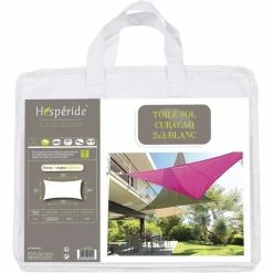 Toile Solaire 3x2m Curacao Blanc Hespéride 8 Toile Solaire 3x2m Curacao Blanc Hespéride -Ledepot-bailleul Soldes Magasin toile solaire rectangulaire 2x3m luxe hesperide curacao blanc 2