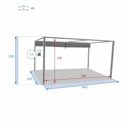Tonnelle Palmeira 4x3 M Gris Ardoise Hespéride -Ledepot-bailleul Soldes Magasin tonnelle palmeira 4x3 m gris ardoise hesperide 4