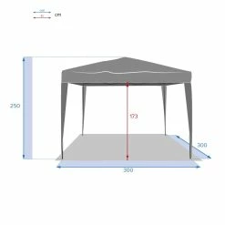 Tonnelle Pliante Carrée Hespéride 3x3m Easy Up Gris Ardoise -Ledepot-bailleul Soldes Magasin tonnelle pliante hesperide 3x3m easy up gris ardoise 5