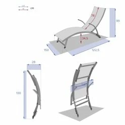 Transat Samba Pliable Bleu Canard/graphite Hespéride -Ledepot-bailleul Soldes Magasin transat samba pliable bleu canard graphite hesperide 6