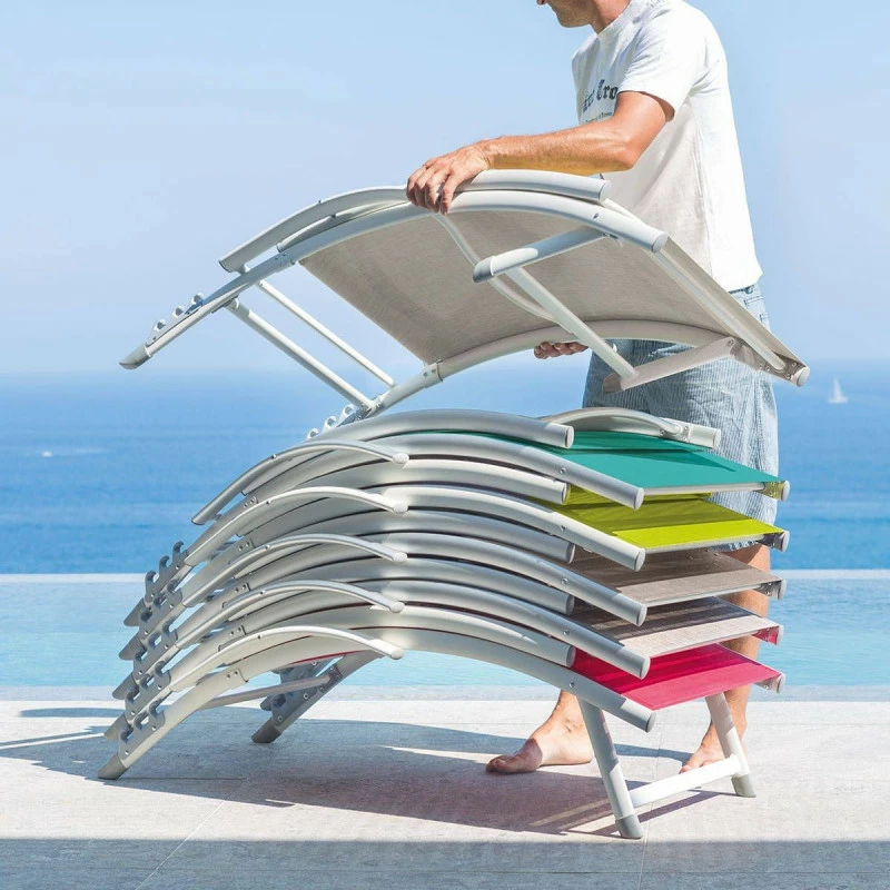 Transat Samba Pliable Et Empilable émeraude Hespéride 10 Transat Samba Pliable Et Empilable émeraude Hespéride – Image 8