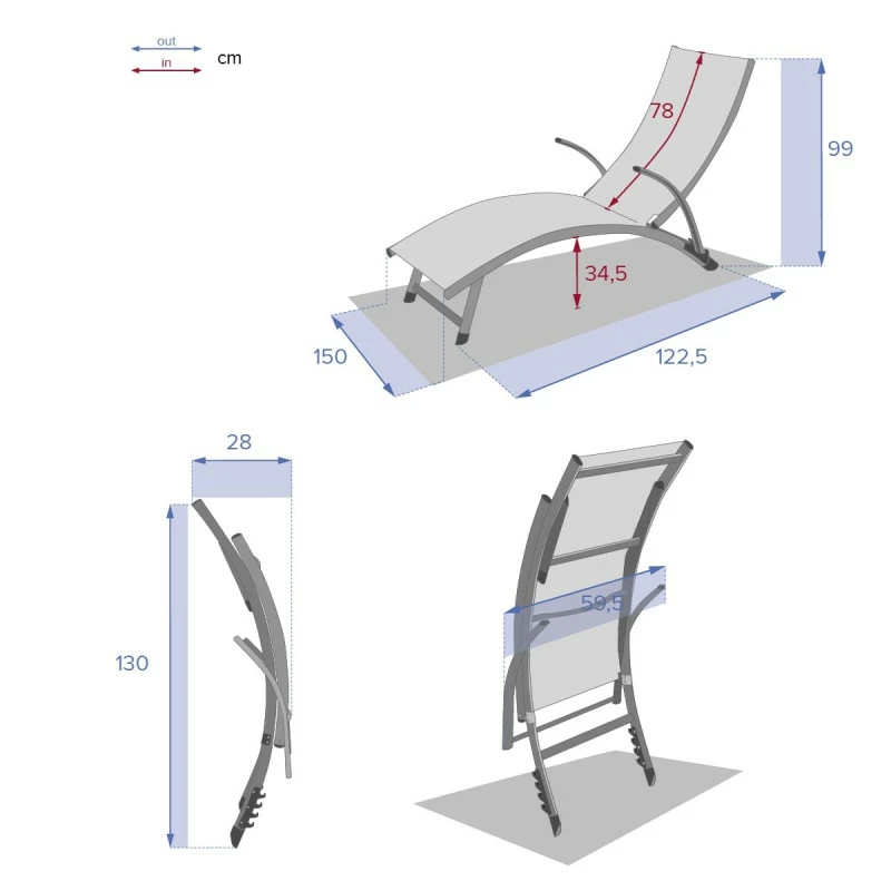 Transat Samba Pliable Et Empilable émeraude Hespéride 11 Transat Samba Pliable Et Empilable émeraude Hespéride – Image 9