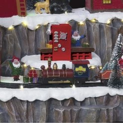 Village De Noël Animé, Lumineux Et Musical Atelier Du Père Noël -Ledepot-bailleul Soldes Magasin village de noel anime lumineux et musical atelier du pere noel 1 3