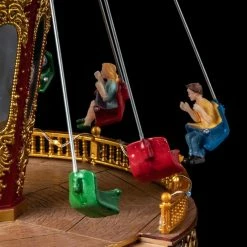 Village De Noël Animé, Lumineux Et Musical Carrousel Chaises -Ledepot-bailleul Soldes Magasin village de noel anime lumineux et musical carrousel chaises 2