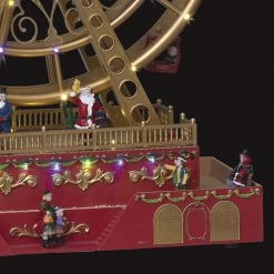 Grande Roue Père Noël Animée, Lumineuse Et Musicale -Ledepot-bailleul Soldes Magasin village de noel grande roue anime lumineux et musical 2
