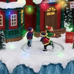 Village De Noël Passage Du Père-Noël Lumineux Animé -Ledepot-bailleul Soldes Magasin village de noel passage du pere noel lumineux anime 2