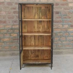 Vitrine 2 Portes 4 Niveaux Manguier -Ledepot-bailleul Soldes Magasin vitrine 2 portes 4 niveaux manguier 4