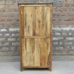 Vitrine 2 Portes Bois De Manguier Et Métal -Ledepot-bailleul Soldes Magasin vitrine 2 portes bois de manguier et metal 1 6