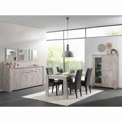 Vitrine 3 Portes LED Coloris Bois Clair Warschau -Ledepot-bailleul Soldes Magasin vitrine 3 portes led coloris bois clair warschau 2